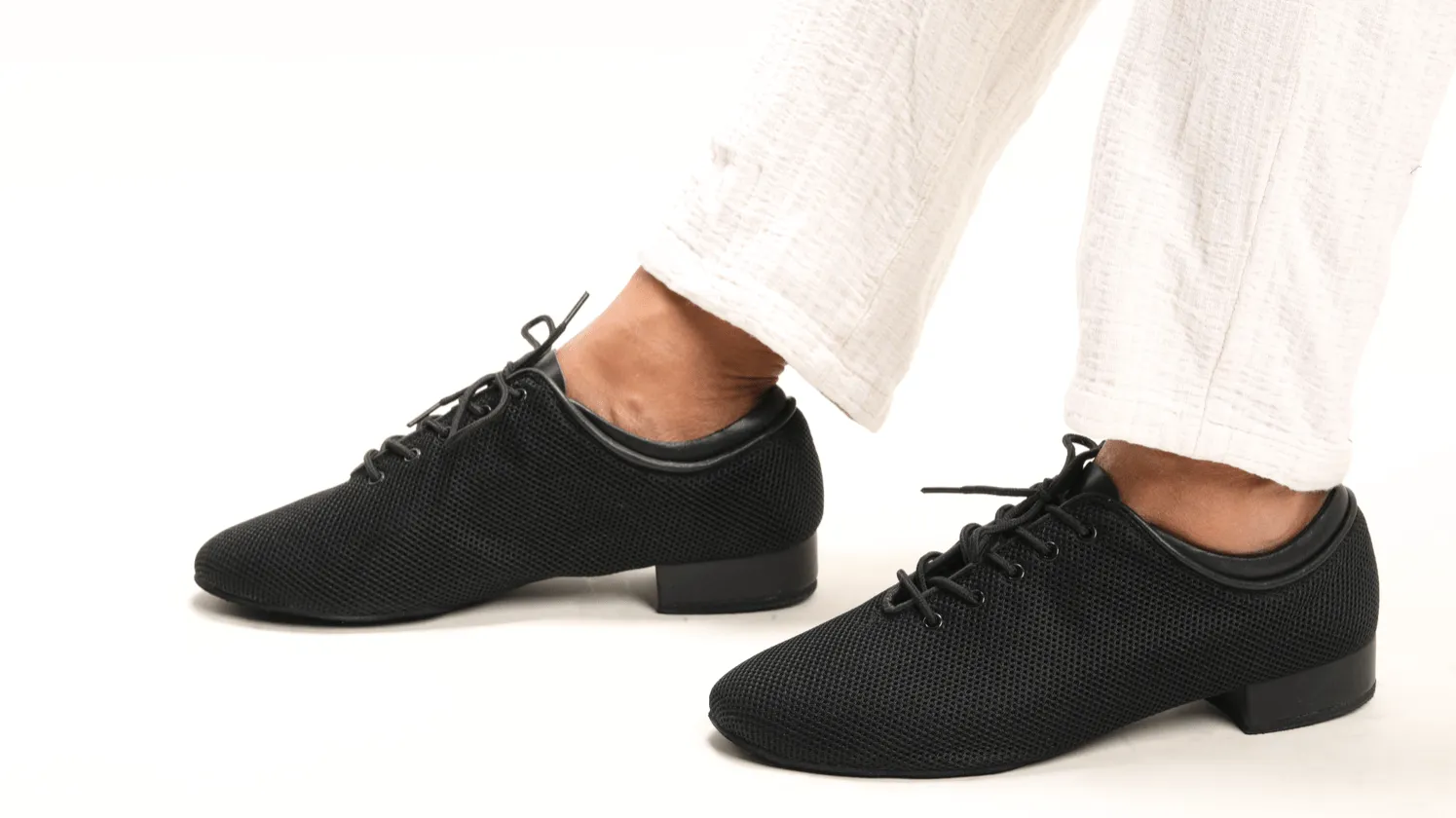20M102- Men's Unique, Breathable Micro fibre and Leather, Spilt Sole, 1 Inch Standard Heel, Dance Shoe.
