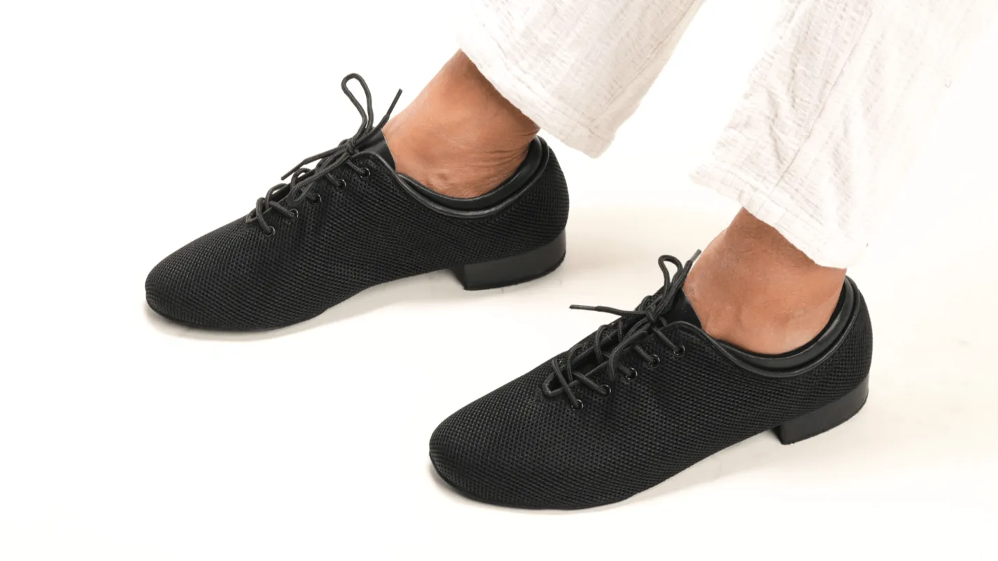 20M102- Men's Unique, Breathable Micro fibre and Leather, Spilt Sole, 1 Inch Standard Heel, Dance Shoe.
