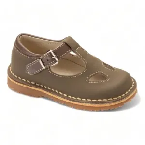 557 - Taupe Sahara Boys T Sandal Shoe