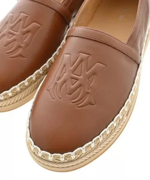 AMIRI - MA Logo-Embroidered Leather-Trimmed Canvas Espadrilles - Brown