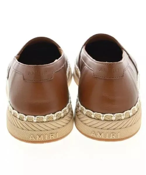 AMIRI - MA Logo-Embroidered Leather-Trimmed Canvas Espadrilles - Brown