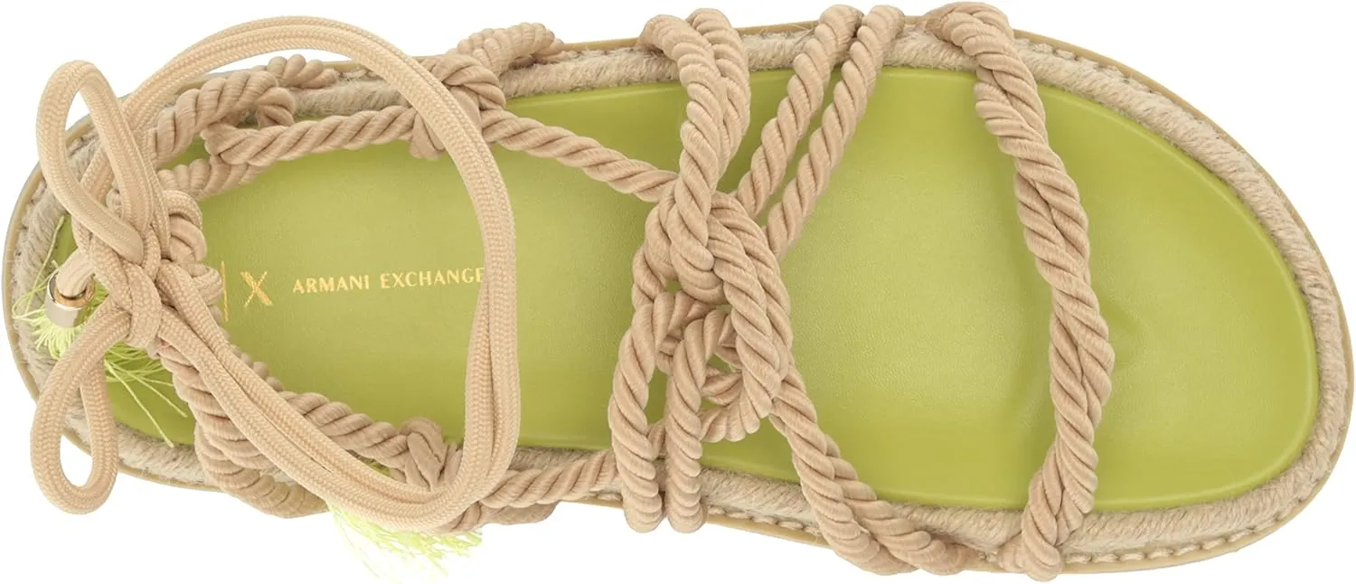 Armani Exchange Women's String Rope Sandals Flat