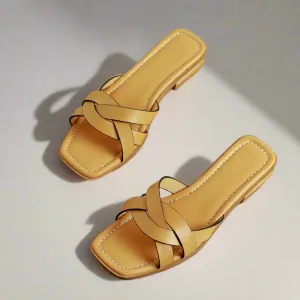 Asala Flat Leather Mule Sandals