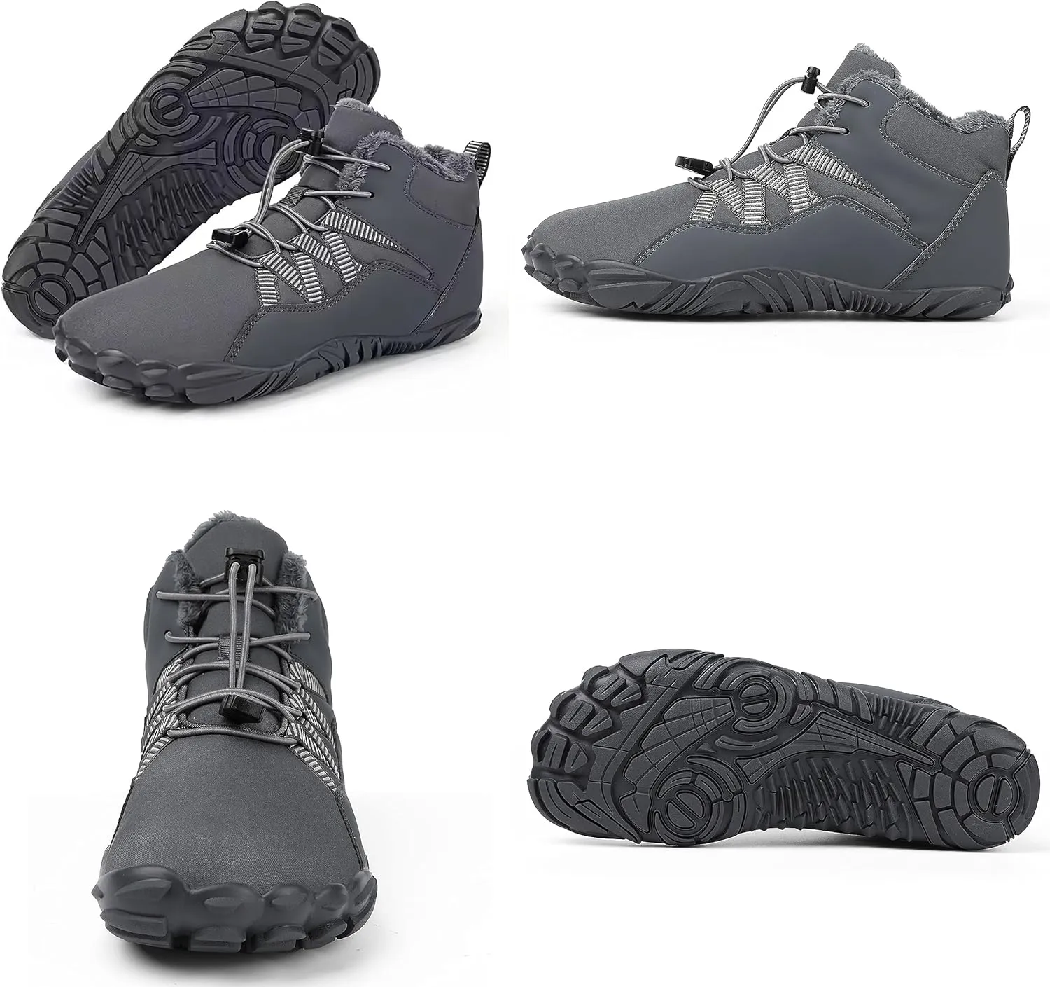 Barefoot Shoes Men Women Wide Toe Box Winter Cross Trainer Minimalist Zero Drop Sole Cotton Boots Sneakers
