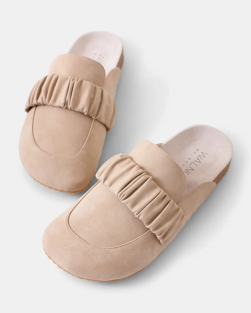 Bell Leather Mule STONE