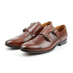 Brandy Of Jack Buckle Shoes The Kings 5-star customer support Strap Monk Casual Secure delivery Leather Dress Pair