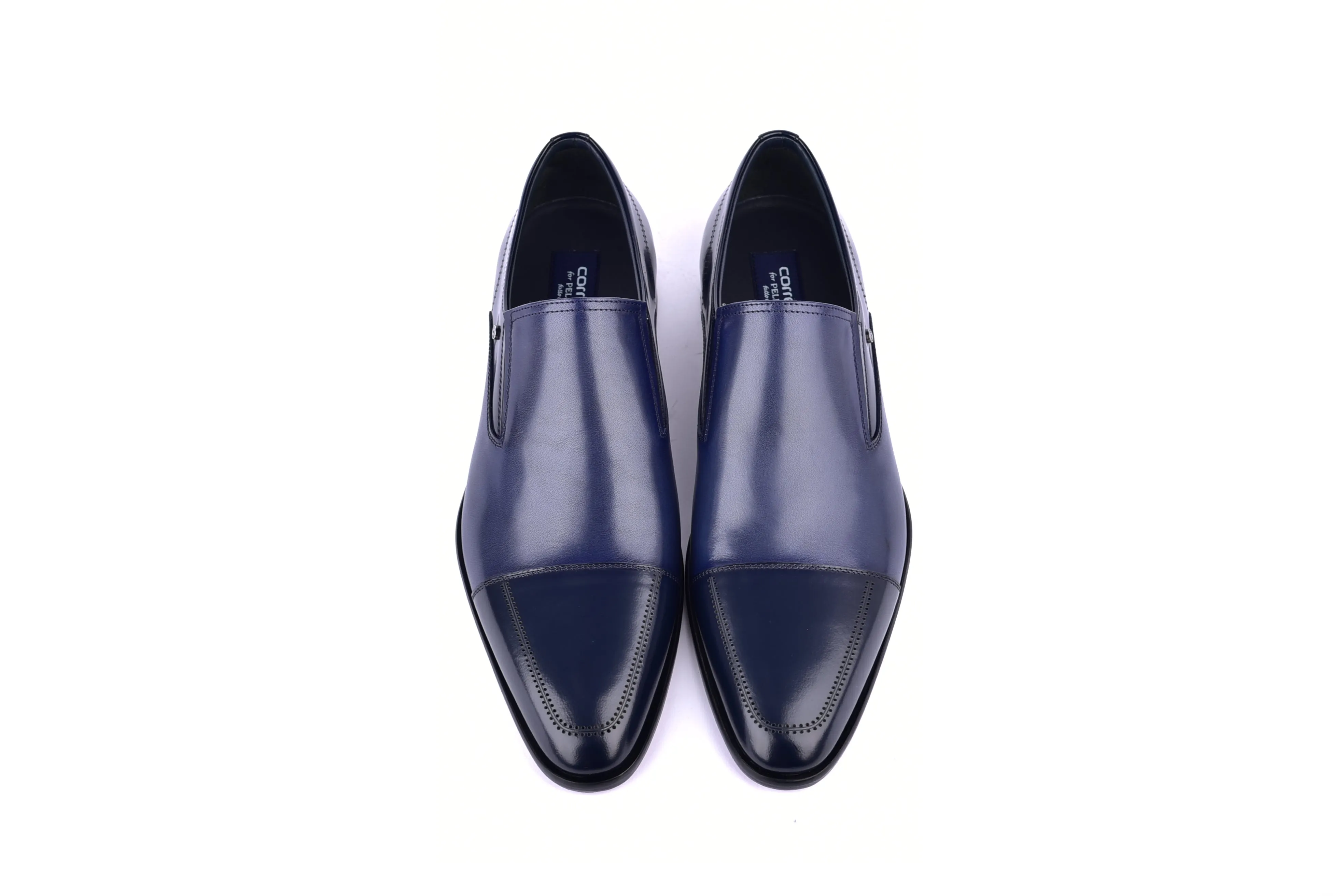 C1401- 3519 Cap Toe Loafer Dark Blue