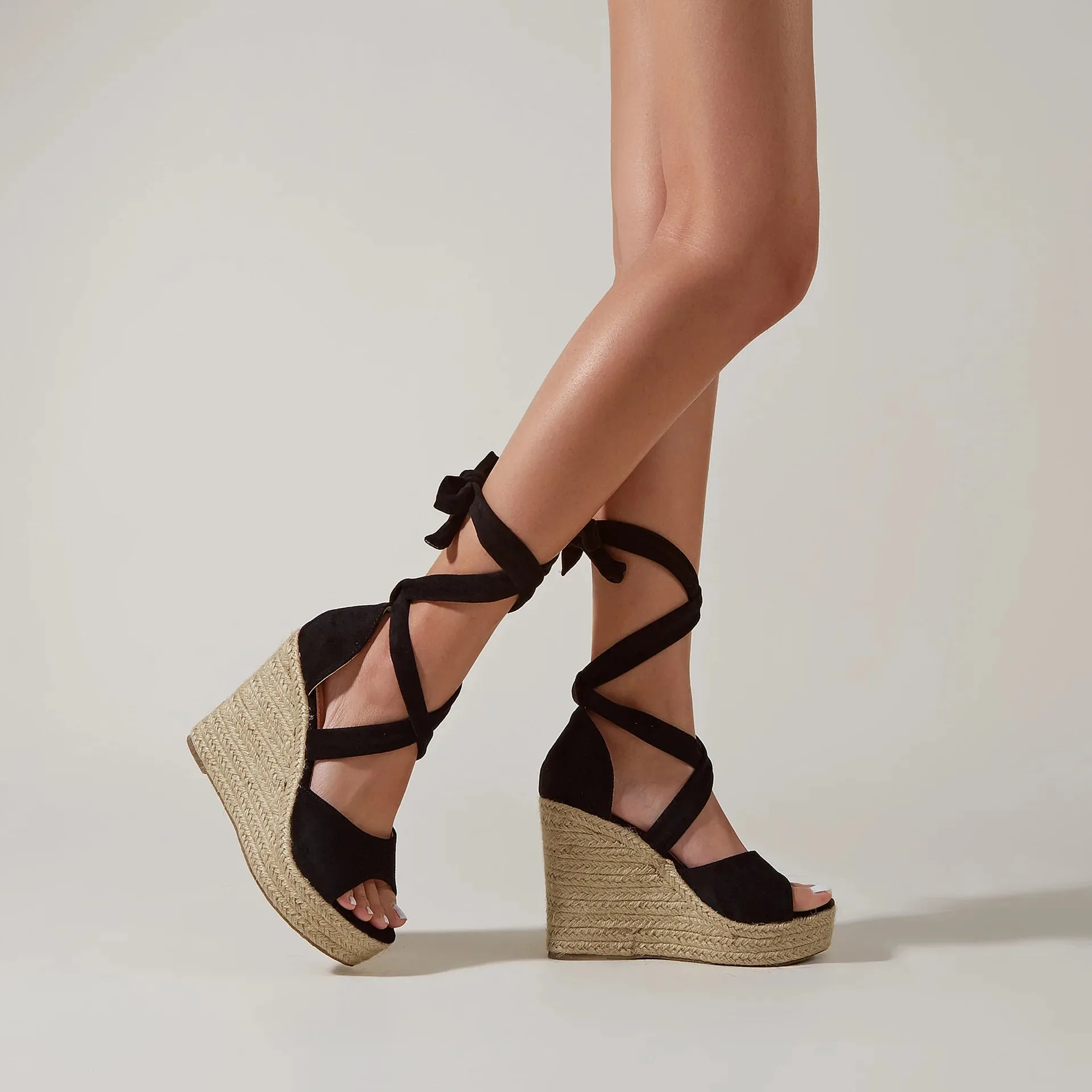 Calista Ankle Wrap Espadrille Wedges