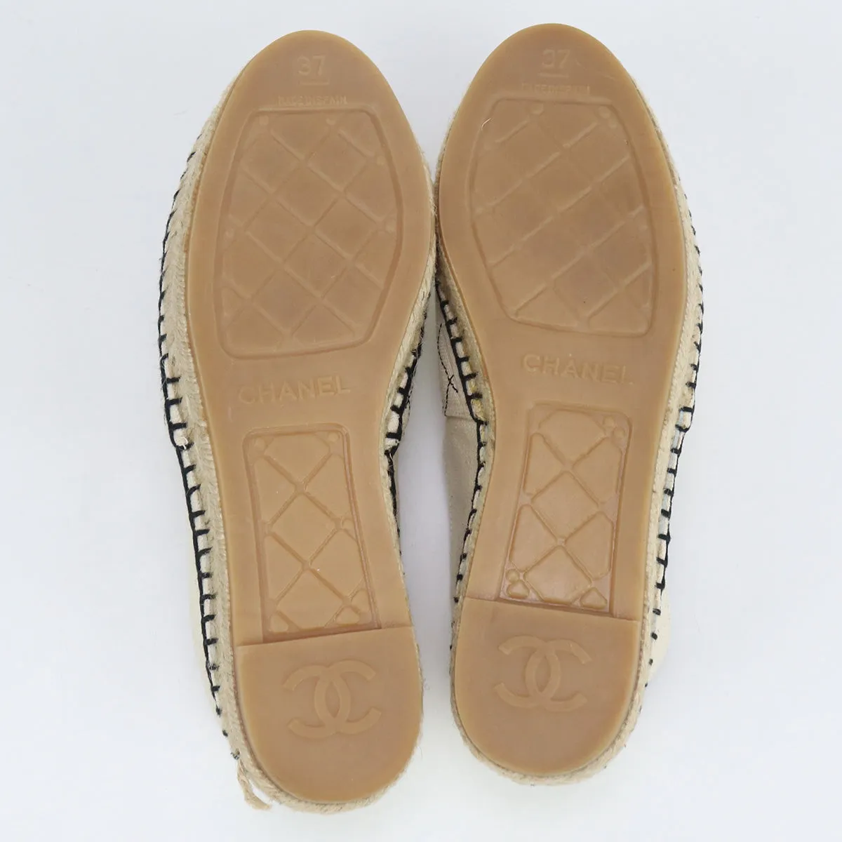 CHANEL Espadrille COCO Mark Espadrille canvas White Women