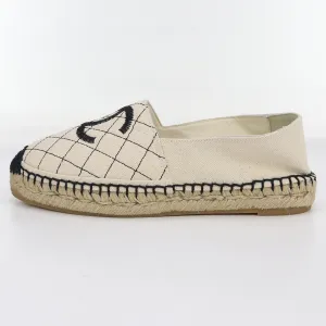 CHANEL Espadrille COCO Mark Espadrille canvas White Women
