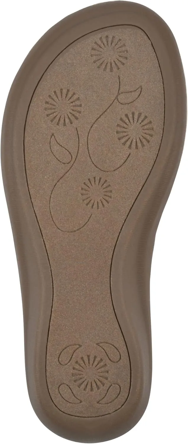 CLIFFS BY WHITE MOUNTAIN Women's Cassia Mini Wedge Flower Flip Flop Sandal