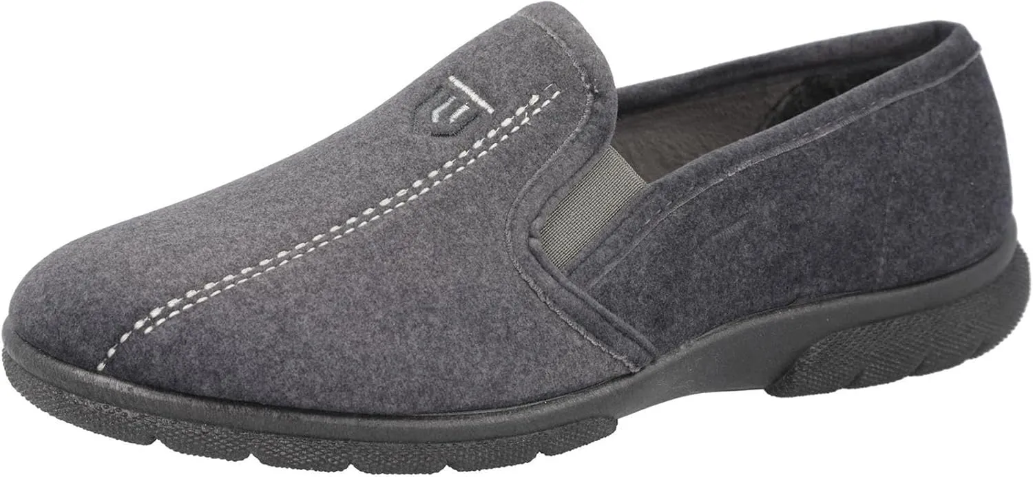 DB Shoes Men's 2V Fit Classic Loafer Shoes in Grey, Sizes 6 to 12