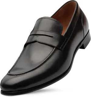 Dunross & Sons Men's Brookes Penny Loafer Slip-On Formal Business Shoes