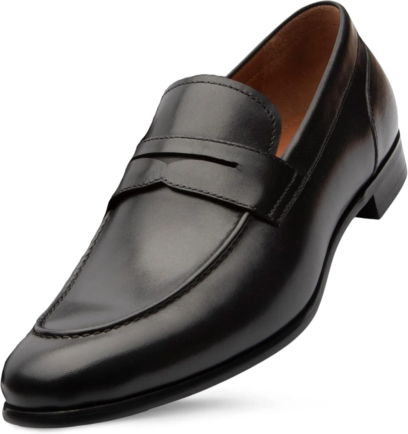 Dunross & Sons Men's Brookes Penny Loafer Slip-On Formal Business Shoes