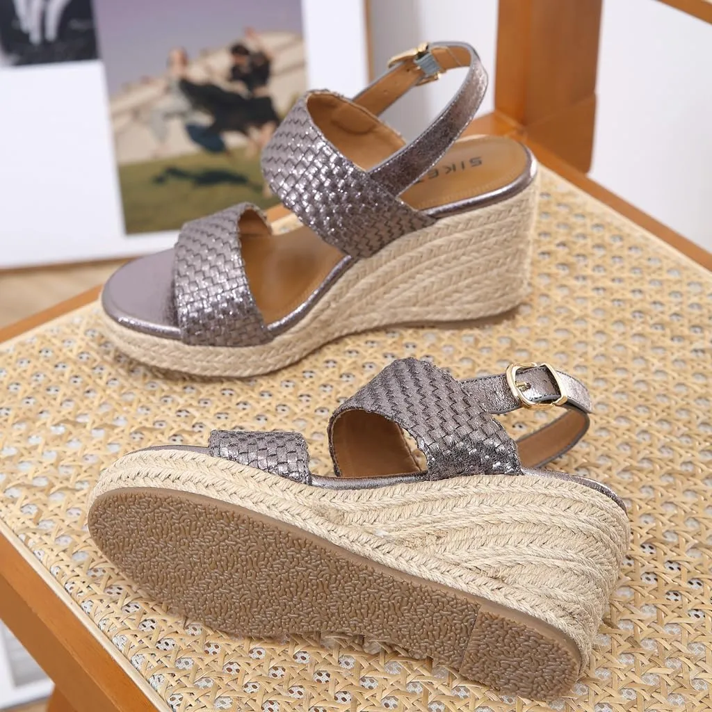 Espadrille Wedge Sandals for Women Open Toe Slingback Platform High Heels Summer Beach Dressy Sandal