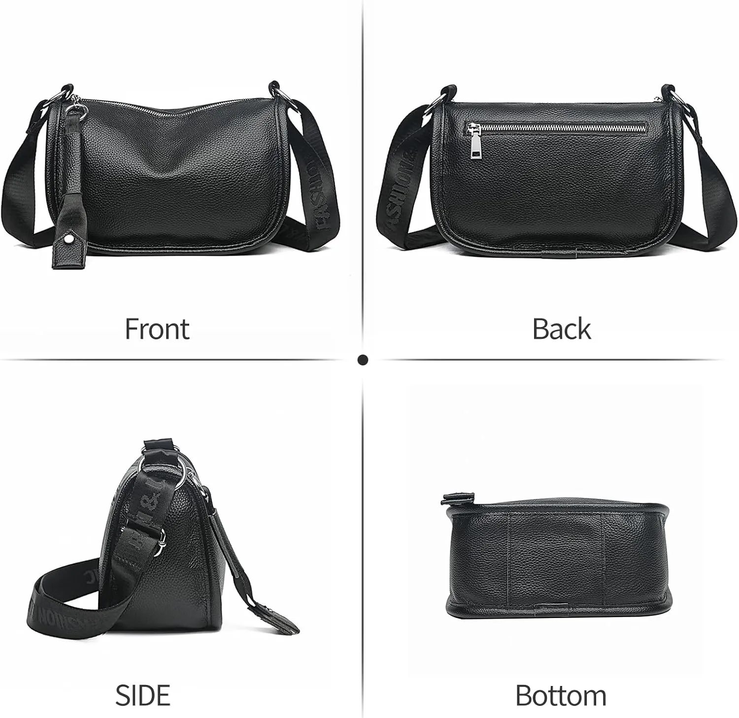 FALAN MULE Small Crossbody Bag for Women Trendy Design Genuine Leather Shoulder Handbags with Adjustable Strap