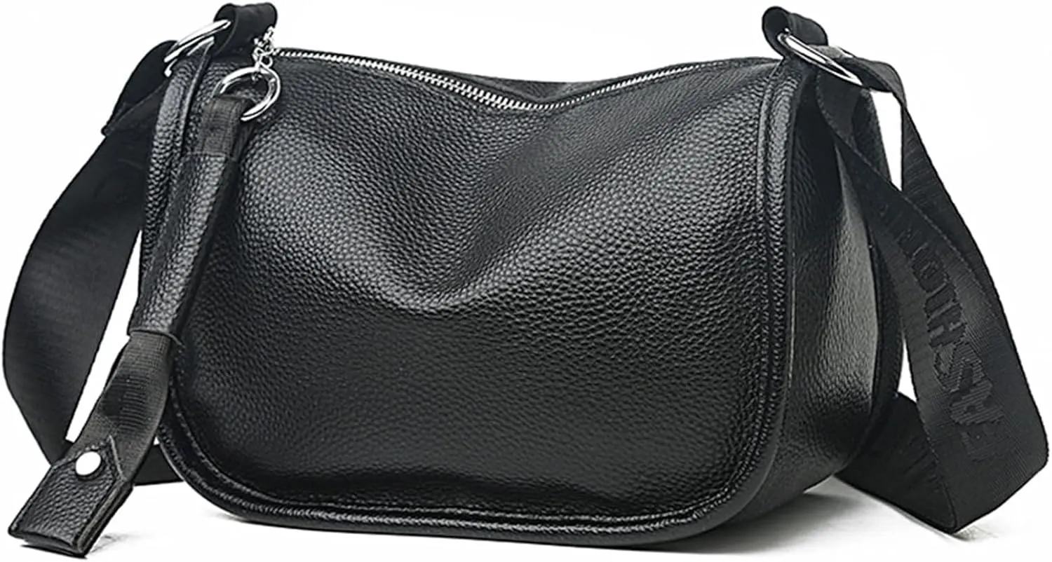 FALAN MULE Small Crossbody Bag for Women Trendy Design Genuine Leather Shoulder Handbags with Adjustable Strap
