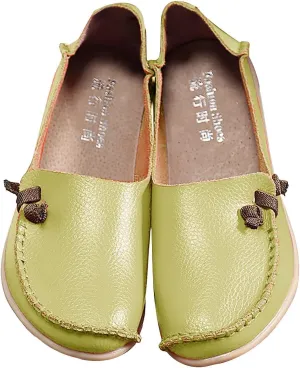 Flats Shoes Women Dressy Comfortable Work Loafers Shoes Wide Width Lightweight Soft Leather Moccasins Cute Walk Flats