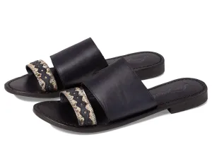 Free People Saturday Sandal for Women - Two Strap Vamp with Stacked Heel, Comfortable and Chic Sandals 8 Black