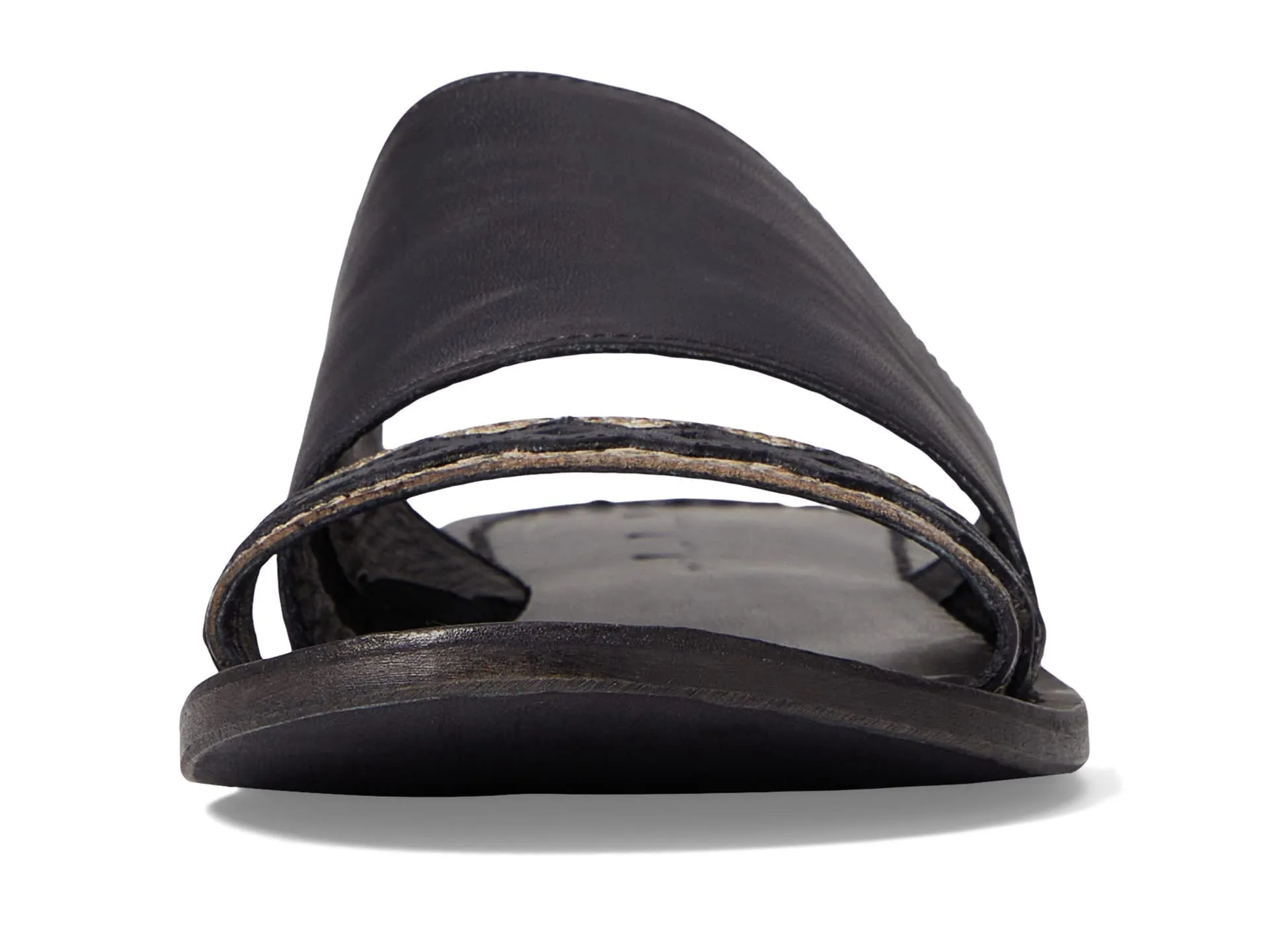 Free People Saturday Sandal for Women - Two Strap Vamp with Stacked Heel, Comfortable and Chic Sandals 8 Black