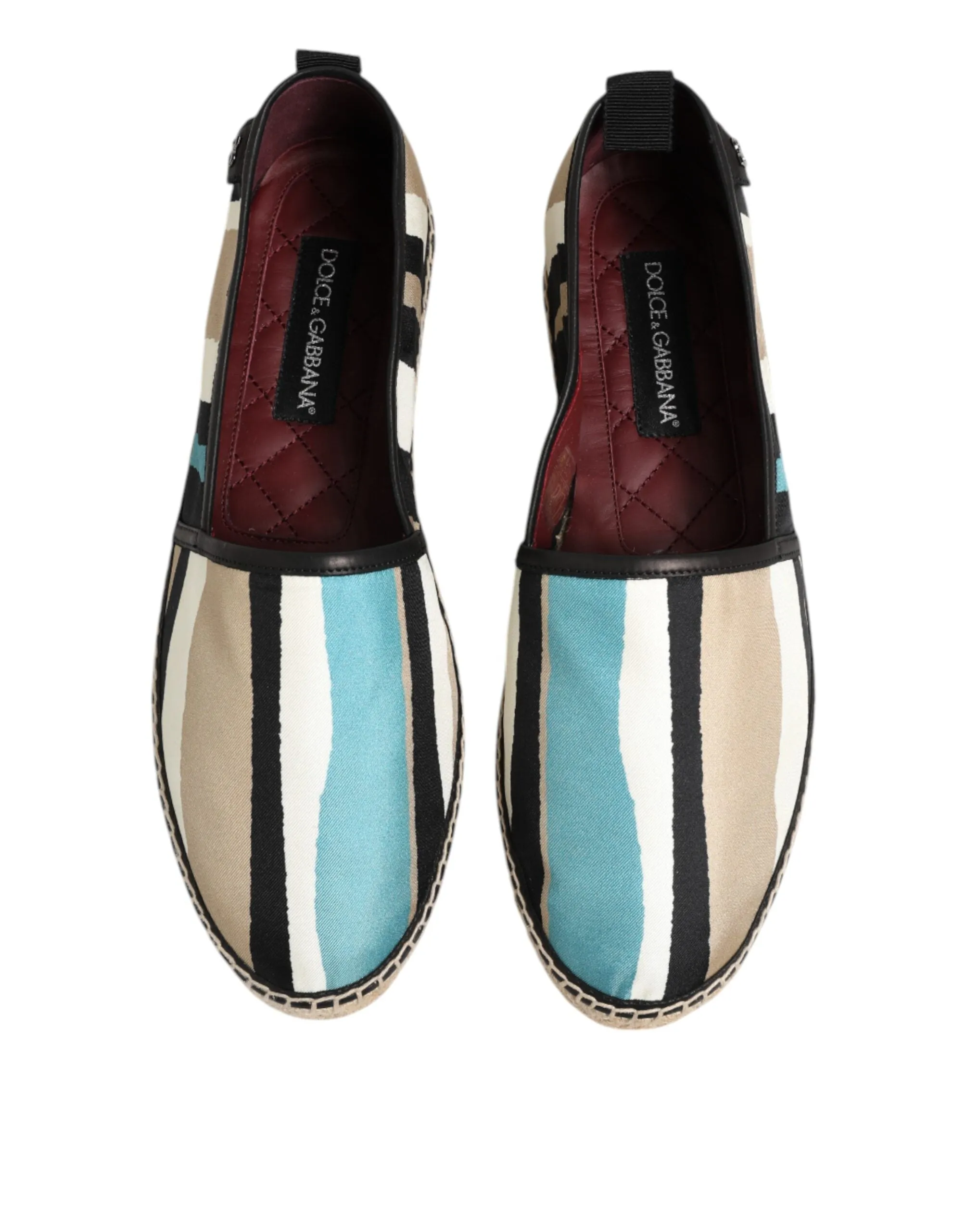 Gabbana Flat Canvas Artistic Dolce Multicolor Complete range Shoes Espadrille & Stripes