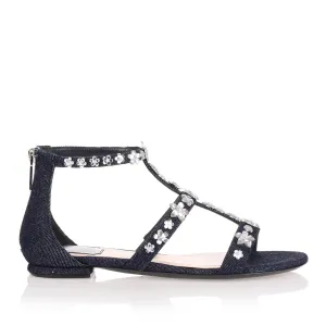 Garland Blue Denim flat sandal