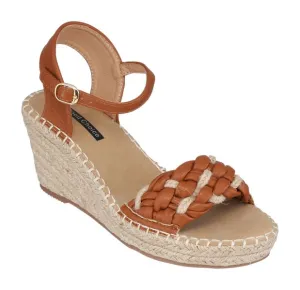 Good Choice Tan Cati Espadrille Womens Wedge Sandals