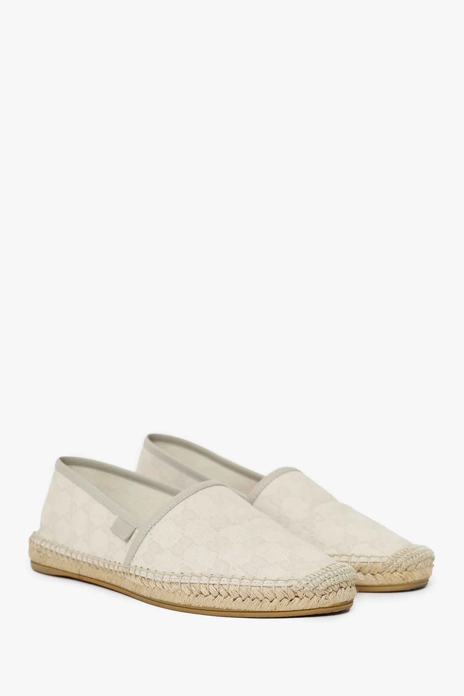 Gucci Cream Gucci Canvas Espadrilles Size 39.5