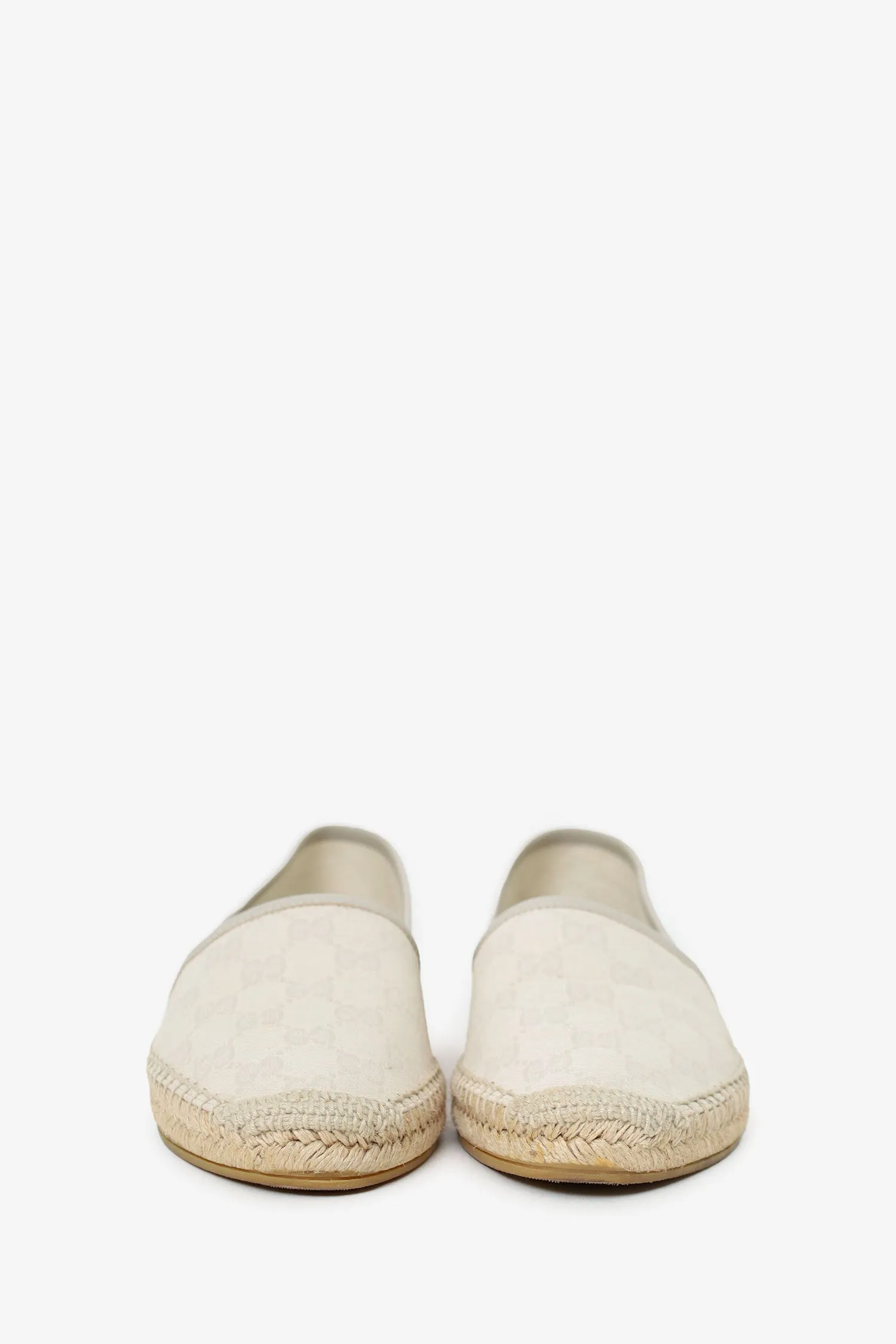 Gucci Cream Gucci Canvas Espadrilles Size 39.5