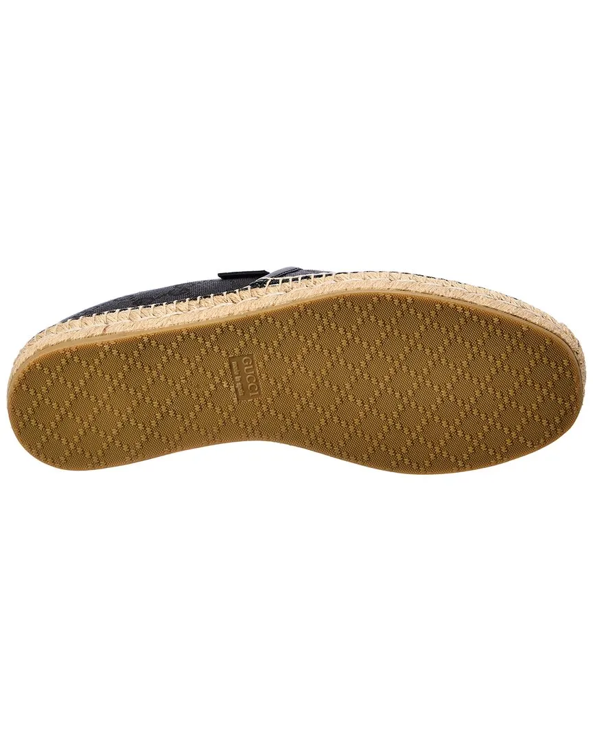 Gucci GG Canvas & Leather Espadrille