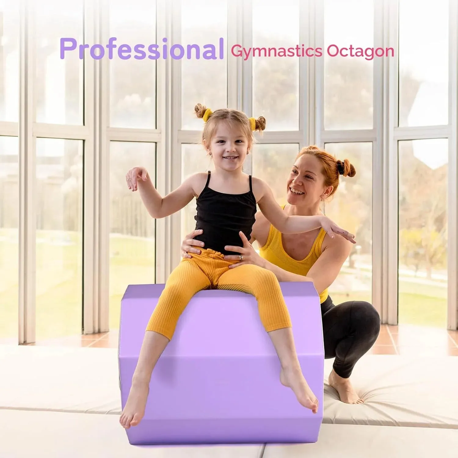 Gymnastics Mat Octagon Tumbler Trainer – Tumbling & Skill Shape Mat for Gymnastics, Cheerleading & Martial Arts