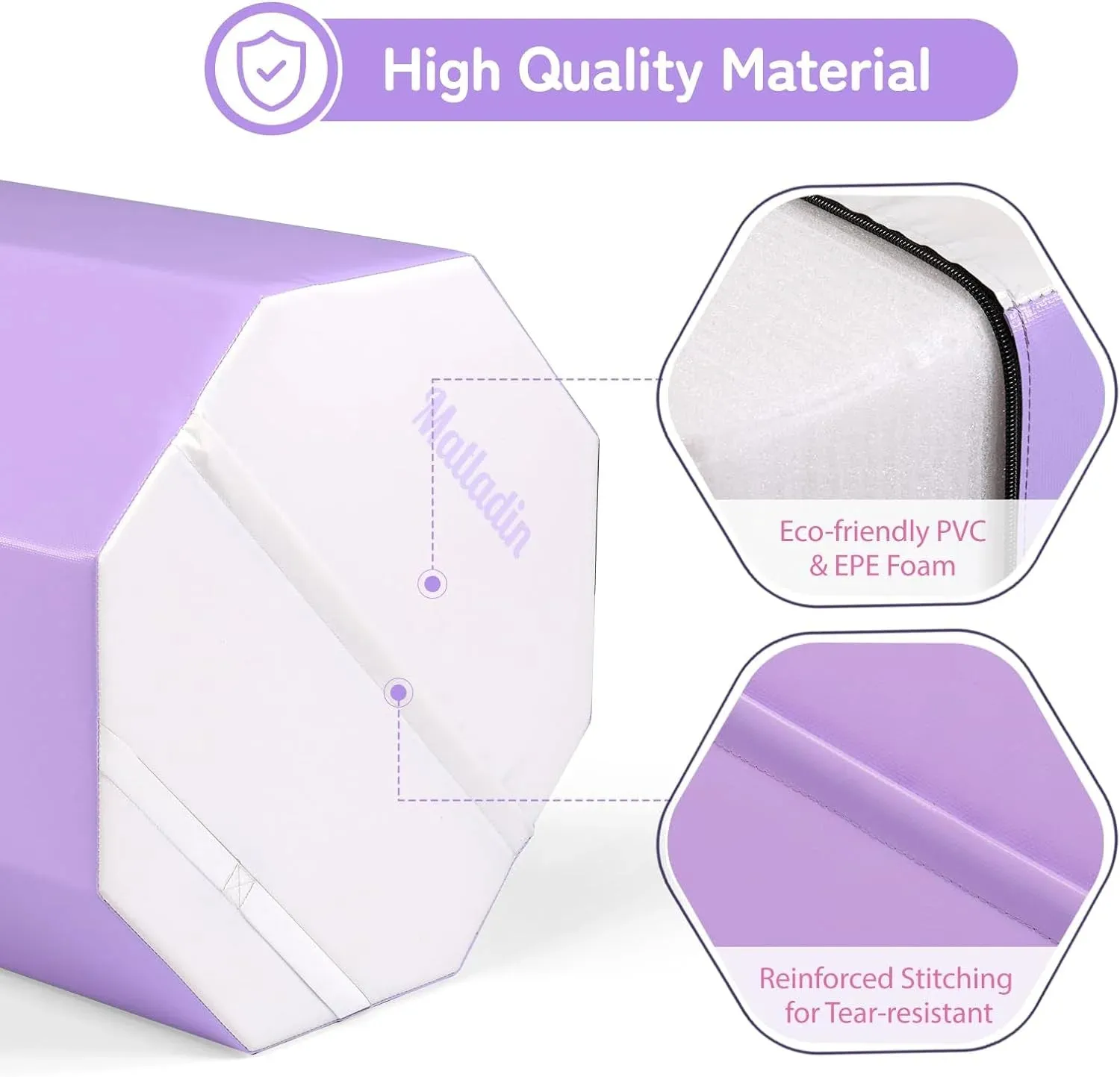 Gymnastics Mat Octagon Tumbler Trainer – Tumbling & Skill Shape Mat for Gymnastics, Cheerleading & Martial Arts