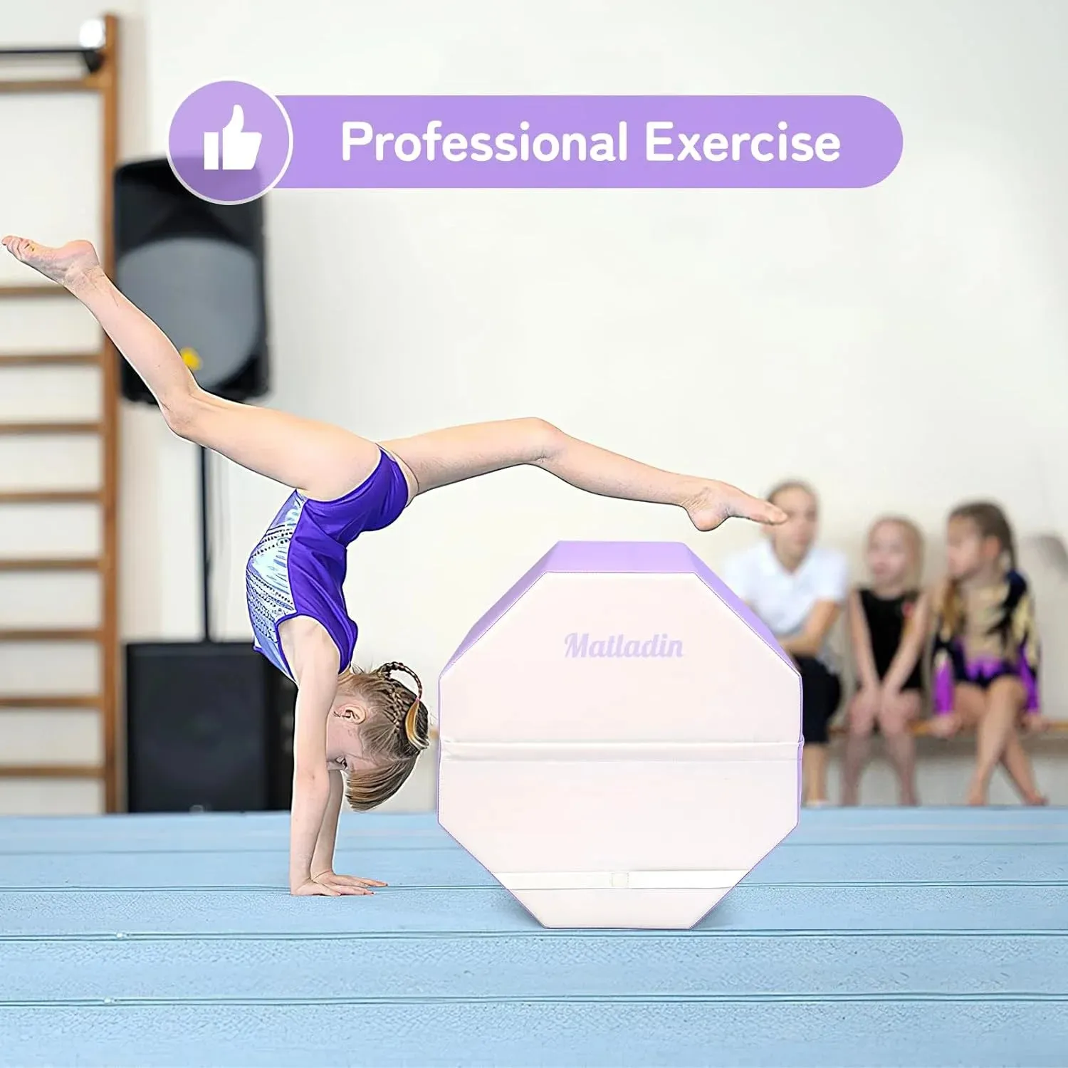 Gymnastics Mat Octagon Tumbler Trainer – Tumbling & Skill Shape Mat for Gymnastics, Cheerleading & Martial Arts