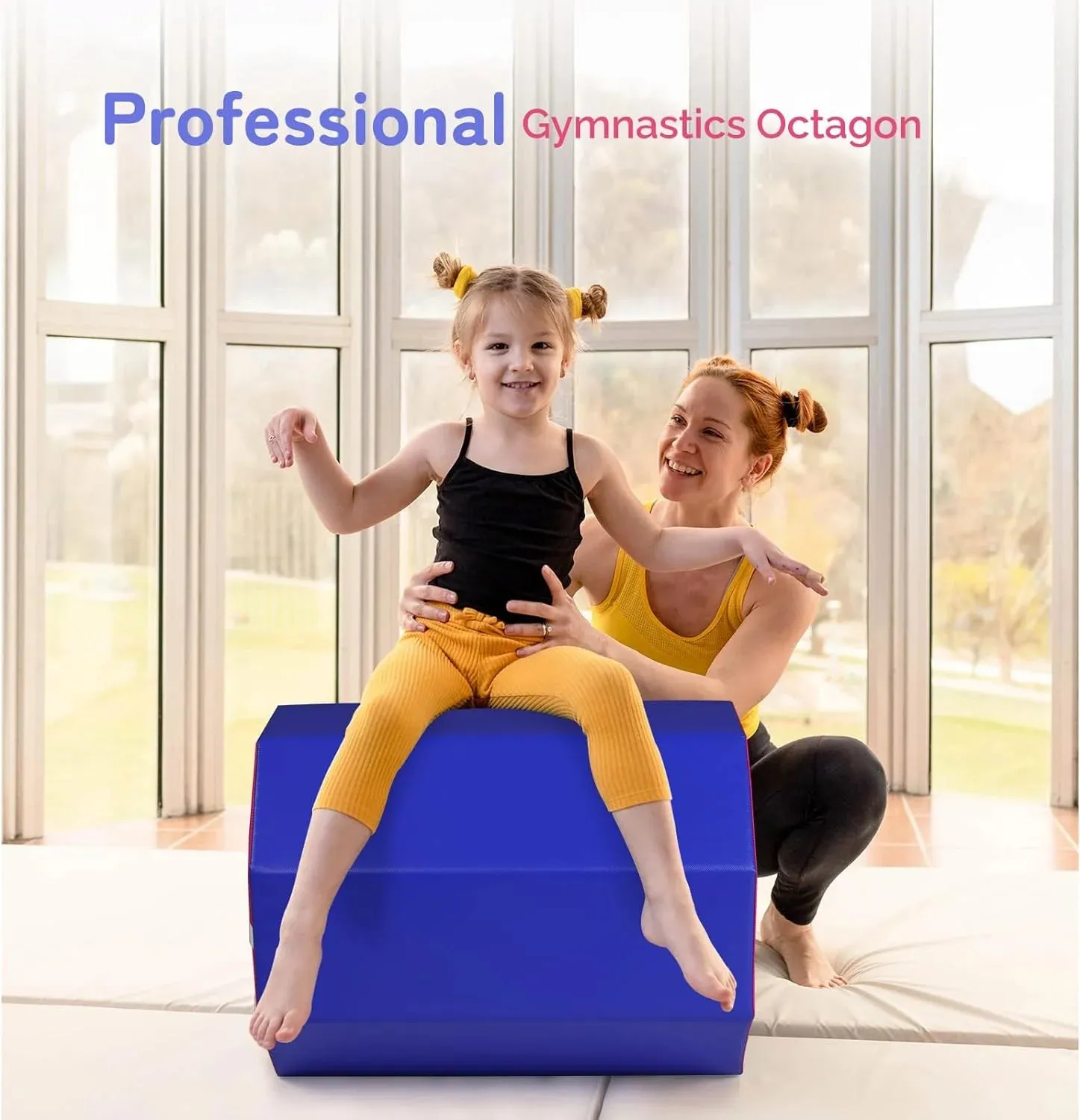 Gymnastics Mat Octagon Tumbler Trainer – Tumbling & Skill Shape Mat for Gymnastics, Cheerleading & Martial Arts