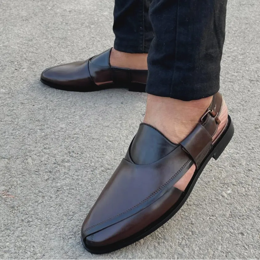 Hedgez Peshawari Brown Sandal-7702