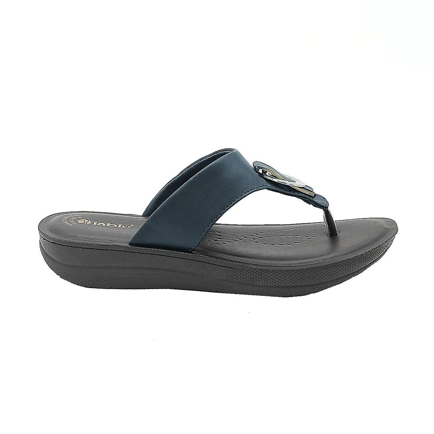 Inblu Women Navy Blue Thong Style Sandal with Embelished Upper (CR08_N.BLUE)