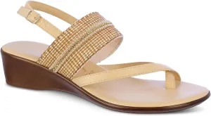 ITALIAN Shoemakers Womens Firefly Wedge Sandal 8 Camel