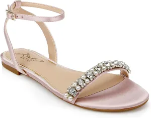 Jewel Badgley Mischka Women's Daria Flat Sandal