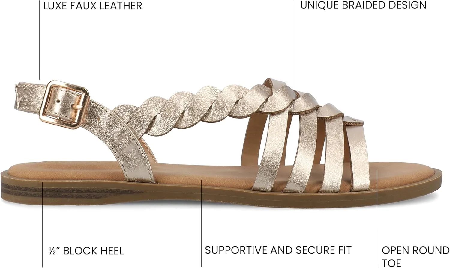 Journee Women's Solay Flat Sandals