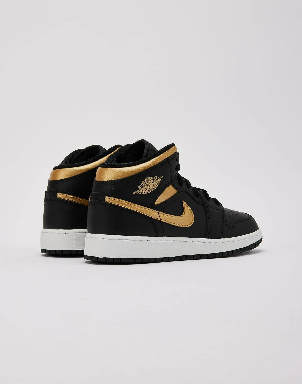 Kids Air Jordan 1 Mid GS Wings Black Gold White DQ8423-071 Shoe Sneaker Trainer