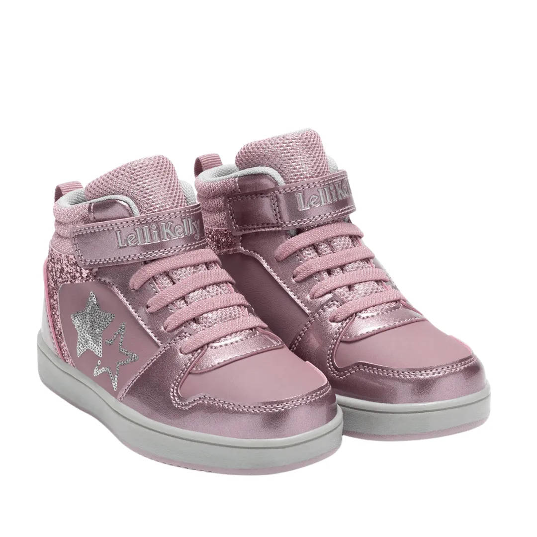 Lelli Kelly Grace High Top Trainer - Pink