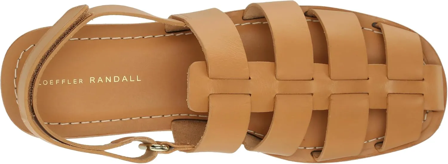 Loeffler Randall Women's Sawyer Leather Caged Flat Sandals