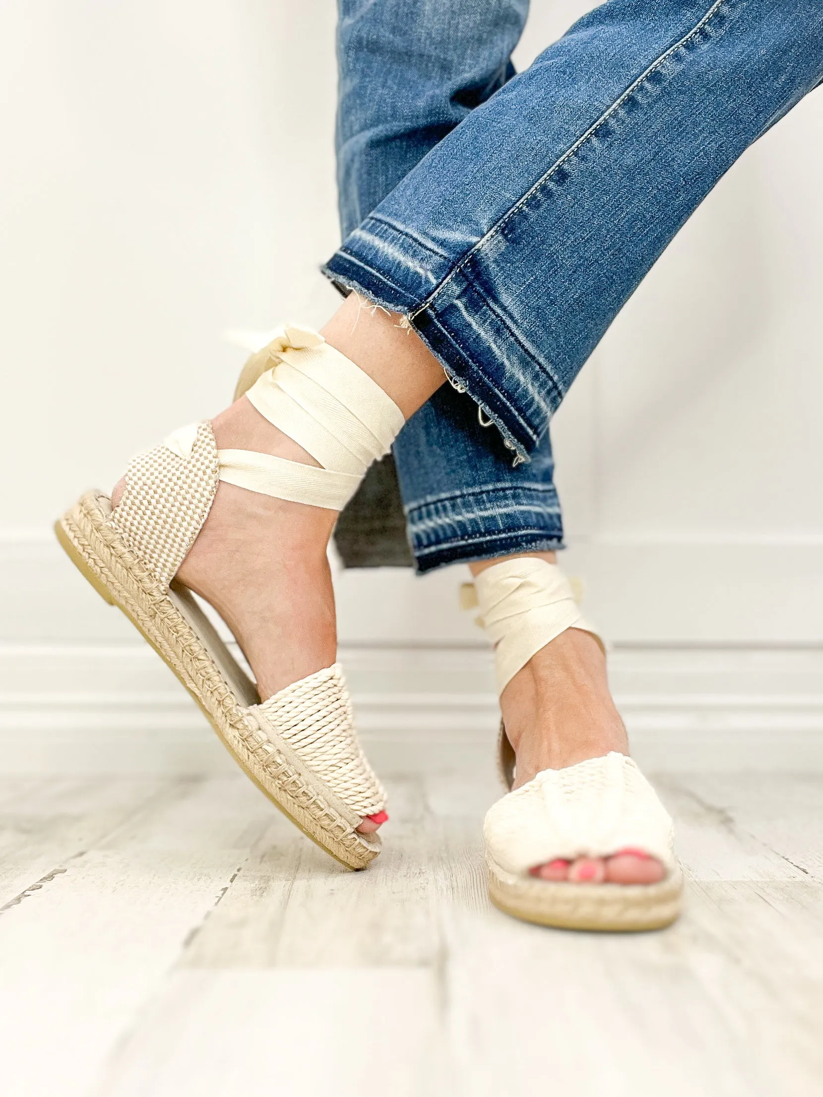 MIA Noella Espadrille Sandals in Off White