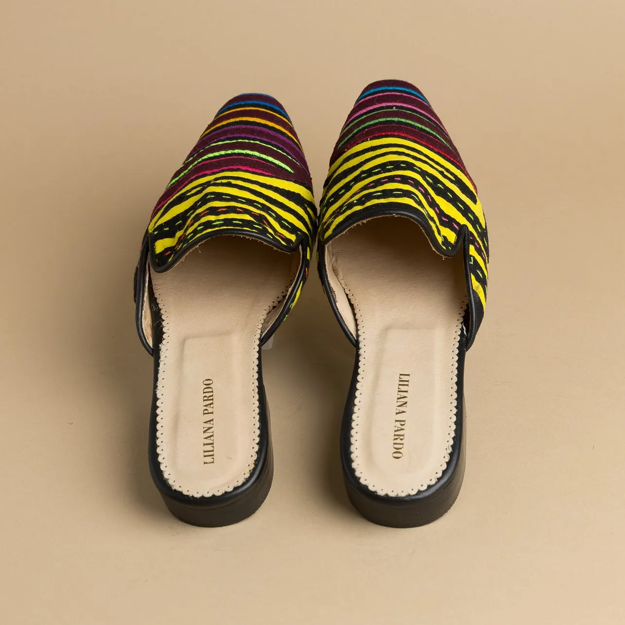 Mola Mules | Black Multicolor