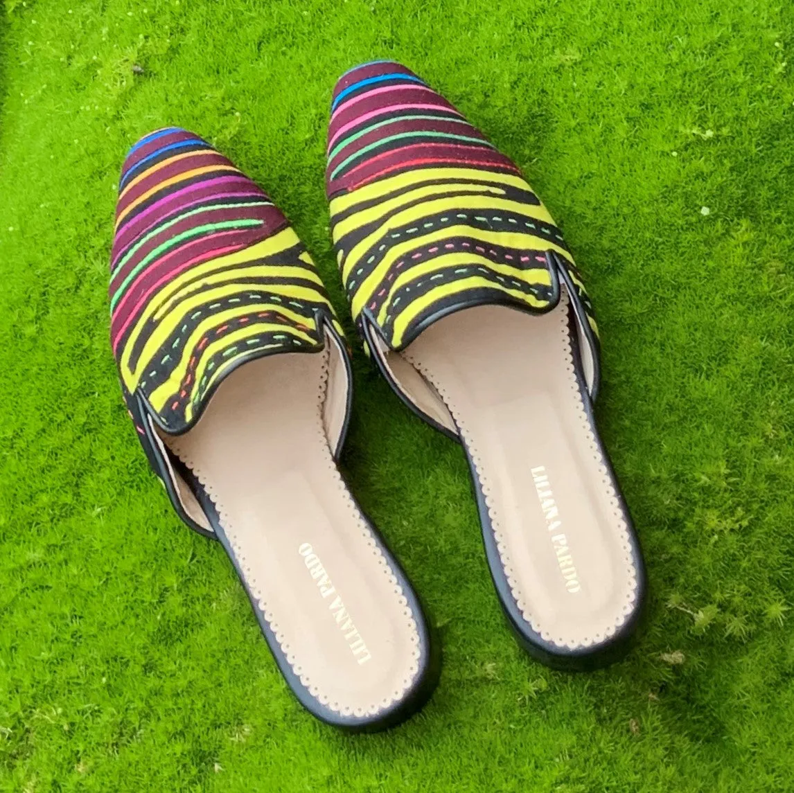 Mola Mules | Black Multicolor