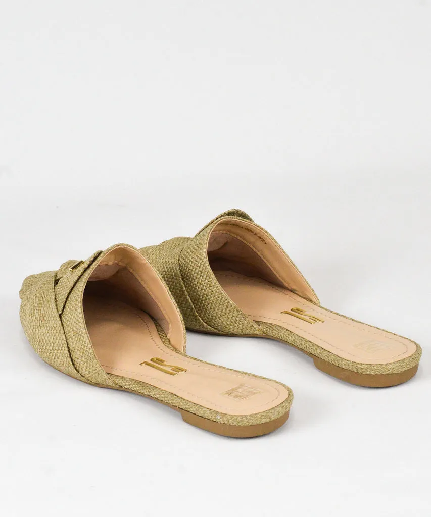 Mule Santa Lolla Bege Tecido Bico Fino - 00AC.13C9.00FA.0043