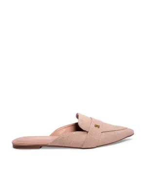 Mule Santa Lolla Nude Linho Bico Fino