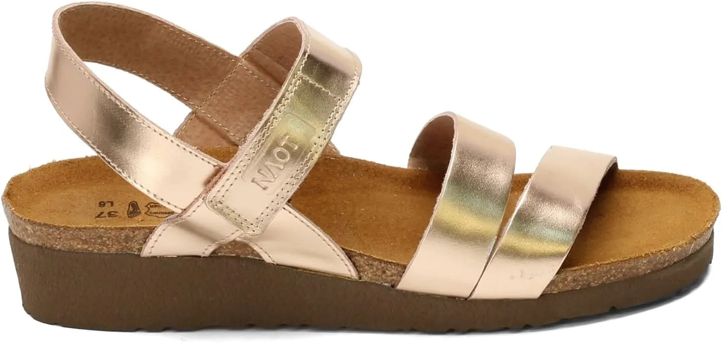 NAOT Kayla Women’s Sandals - Supportive 3-Strap Design with Backstrap, Cork & Latex Footbed - Arch Support - Travel-Friendly Comfortable Walking Sandals for All-Day Wear