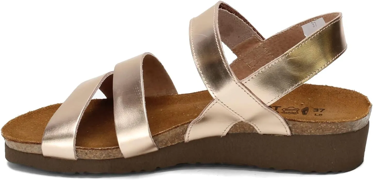 NAOT Kayla Women’s Sandals - Supportive 3-Strap Design with Backstrap, Cork & Latex Footbed - Arch Support - Travel-Friendly Comfortable Walking Sandals for All-Day Wear
