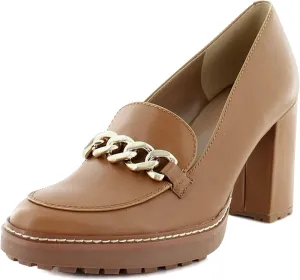 Naturalizer Women's Callie-Moc Loafer Pump English Tea Brown Leather 10 M
